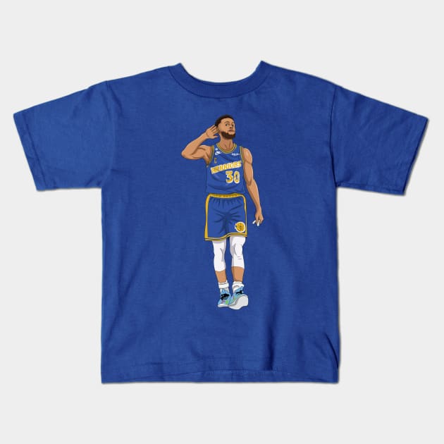 Steph Curry NBA Kids T-Shirt by xavierjfong